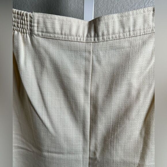 Vintage Alfred Dunner Plus Size Cream Business Dress Pants Casual Slacks Size 18 - Picture 2 of 5